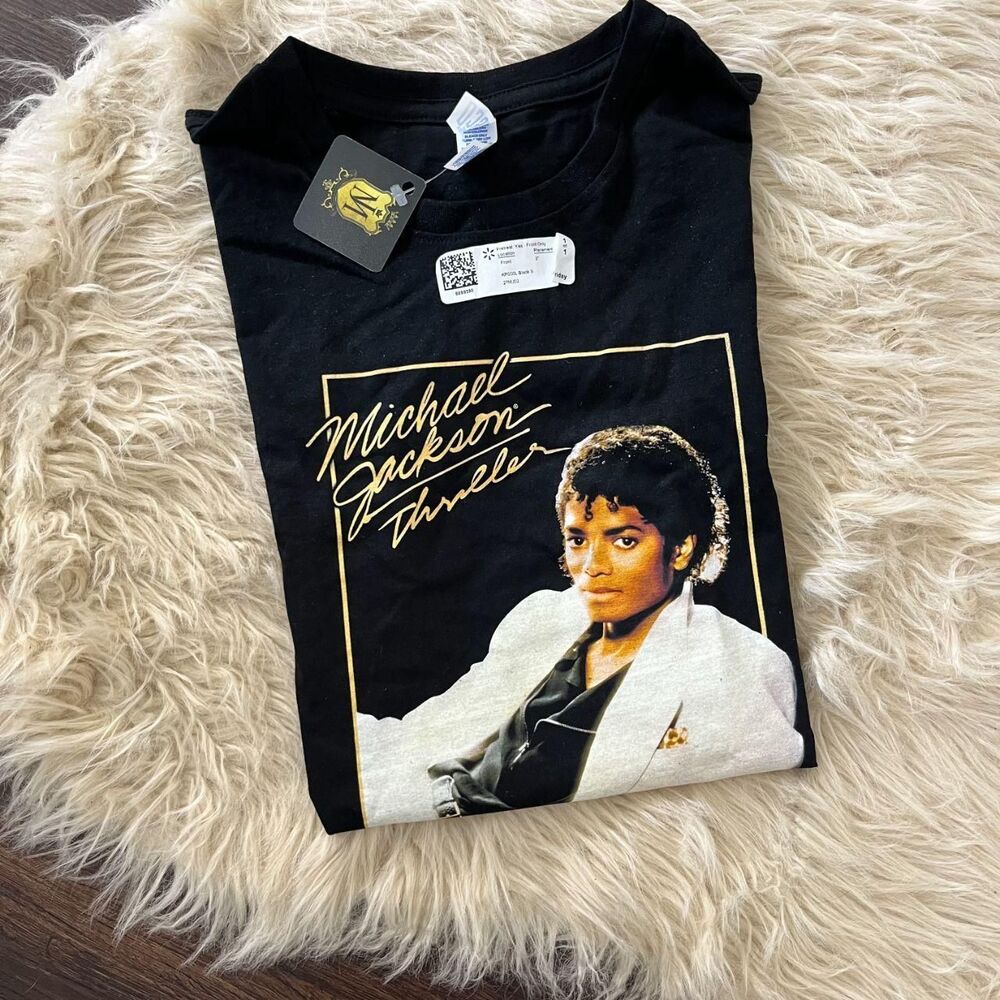 NWT Black Michael Jackson Thriller Graphic Tee T-shirt Size S Womens
